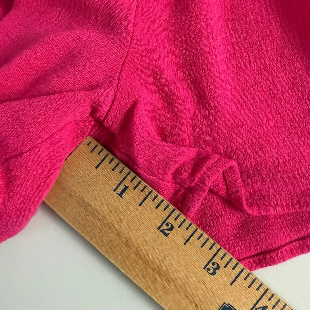 Hayden Girls Flowy Smocked Waist Shorts Pink Gauze Lined Size L